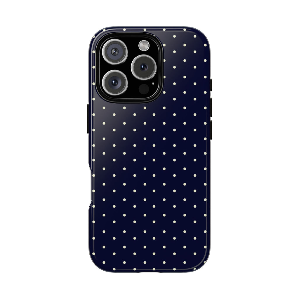 Navy Polka Dots Phone Case