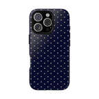 Navy Polka Dots Phone Case