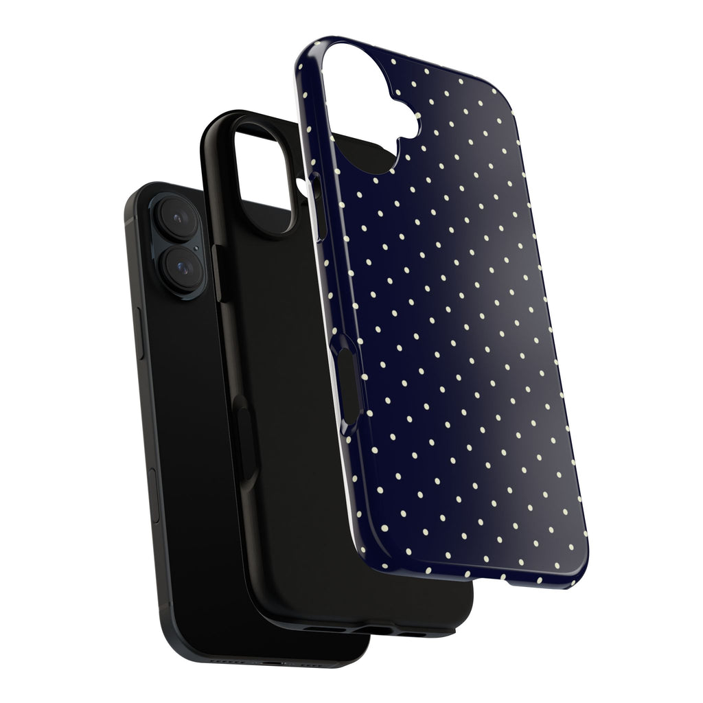Navy Polka Dots Phone Case