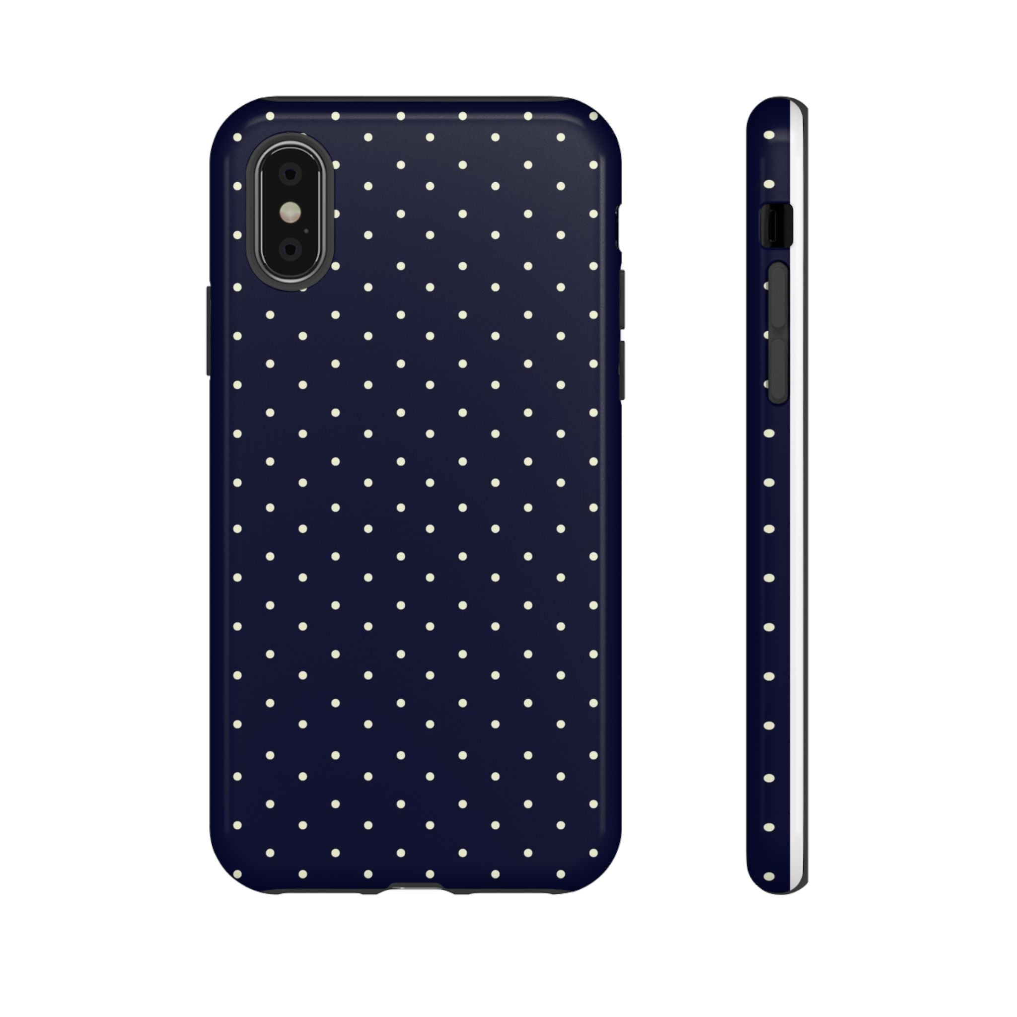 Navy Polka Dots Phone Case