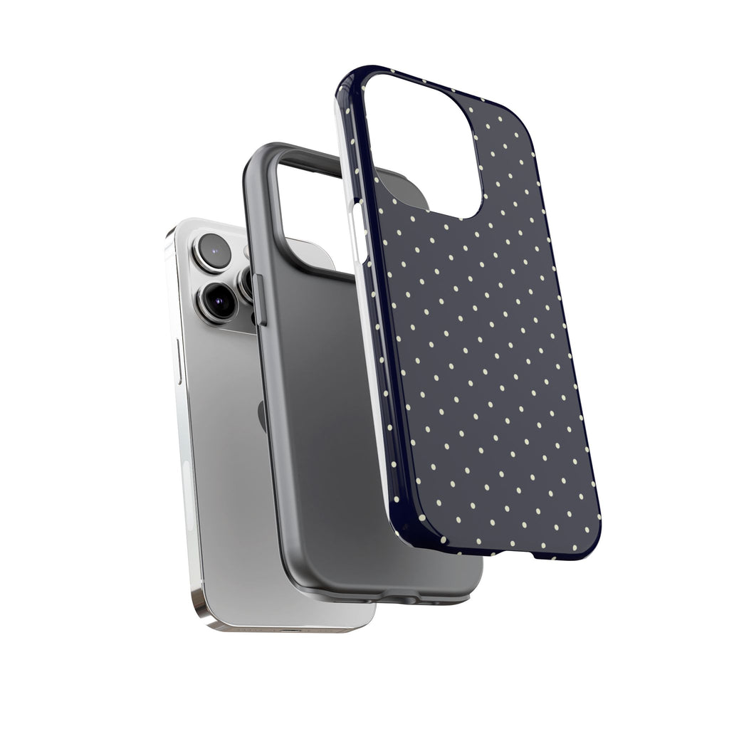 Navy Polka Dots Phone Case