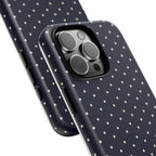 Navy Polka Dots Phone Case