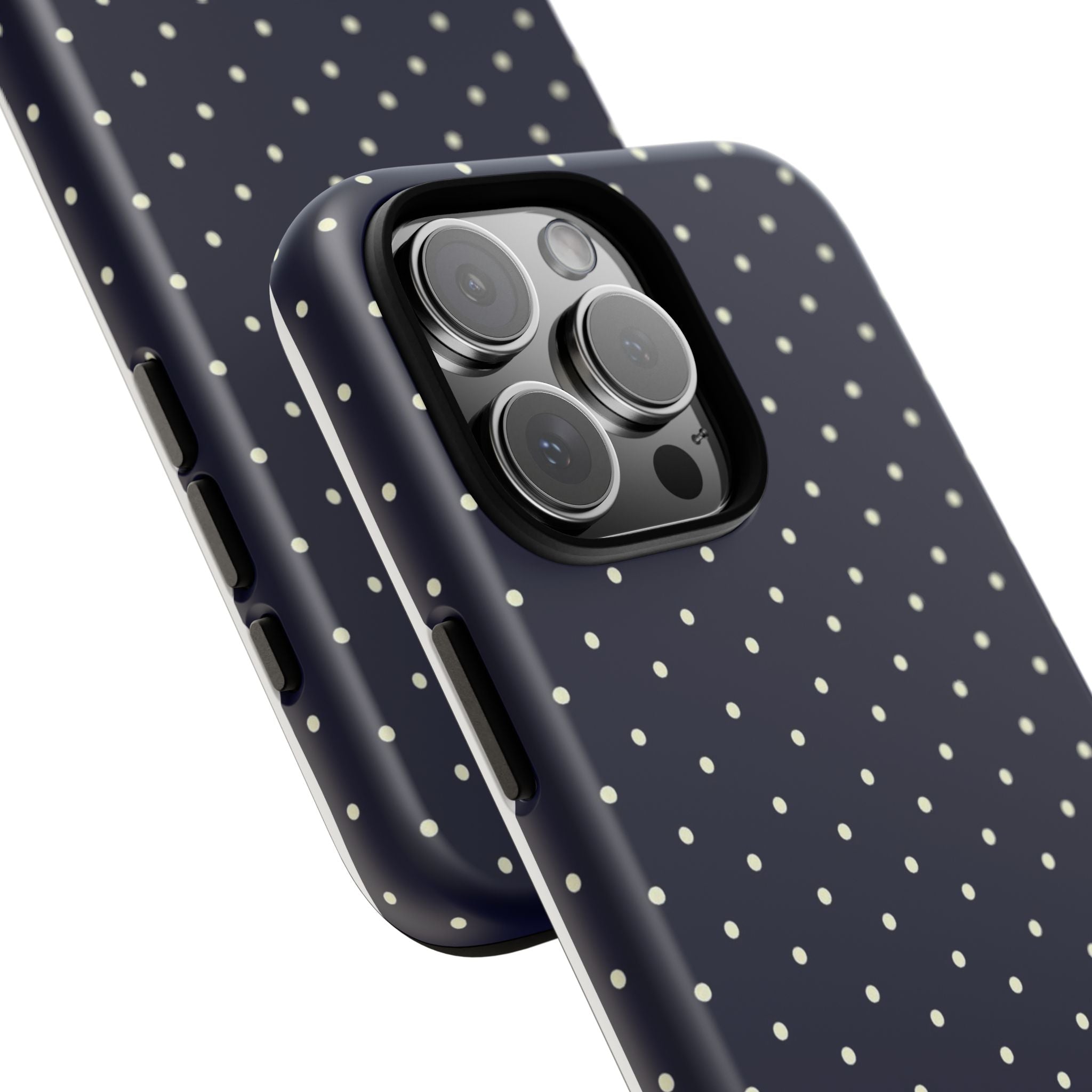 Navy Polka Dots Phone Case