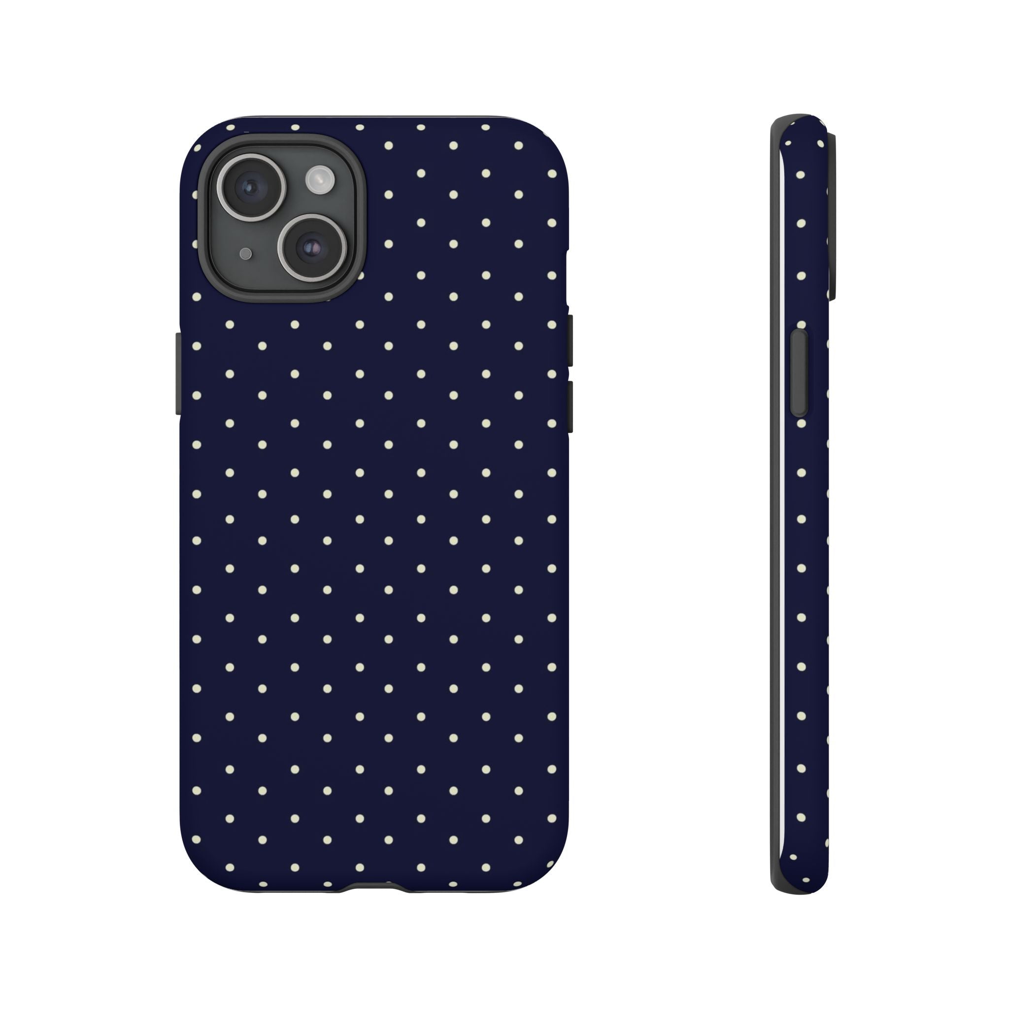 Navy Polka Dots Phone Case