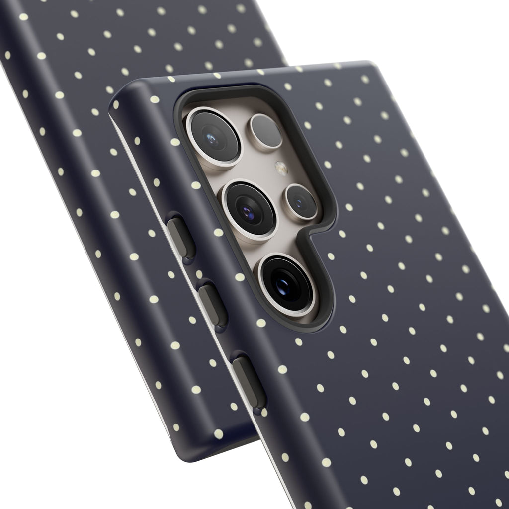 Navy Polka Dots Phone Case