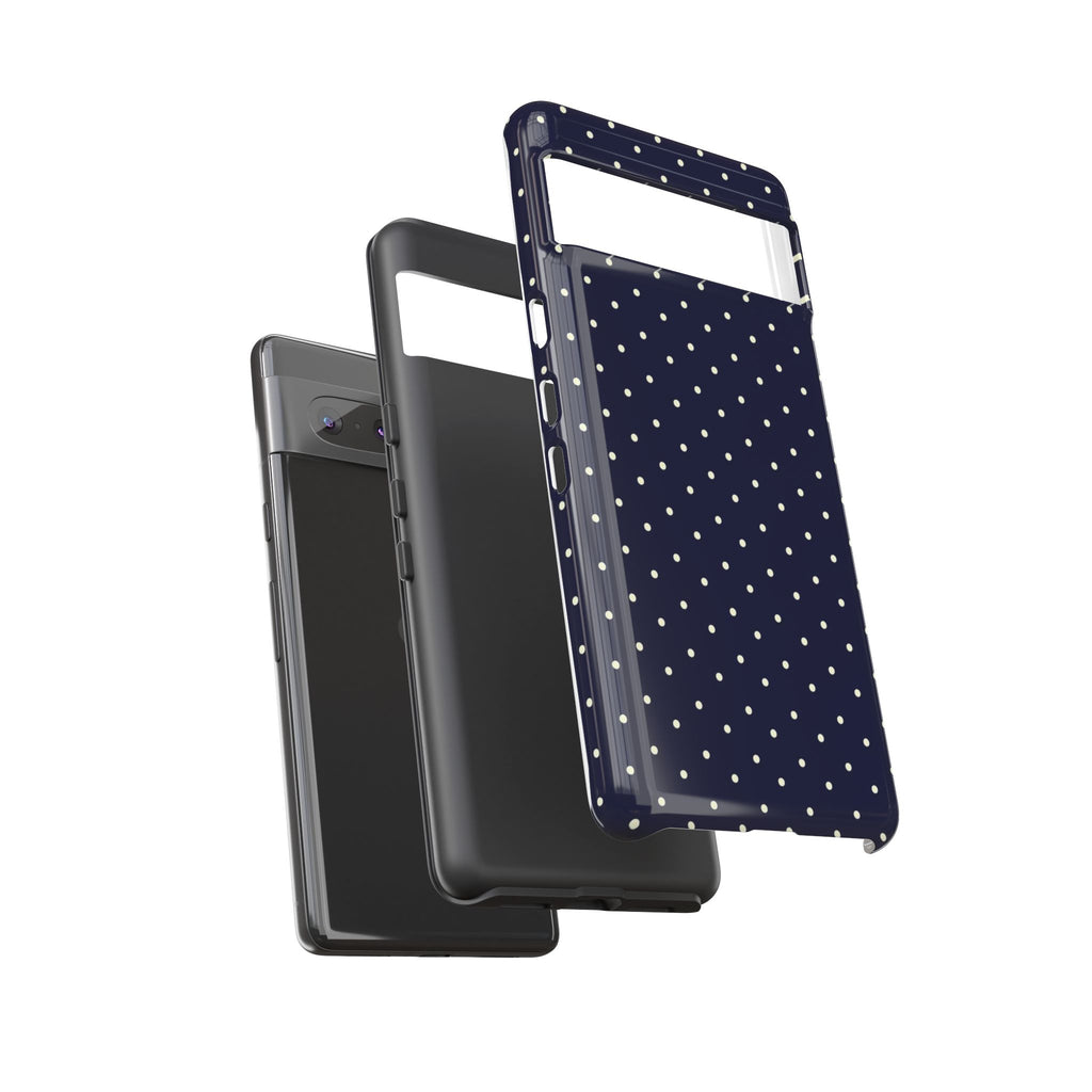 Navy Polka Dots Phone Case