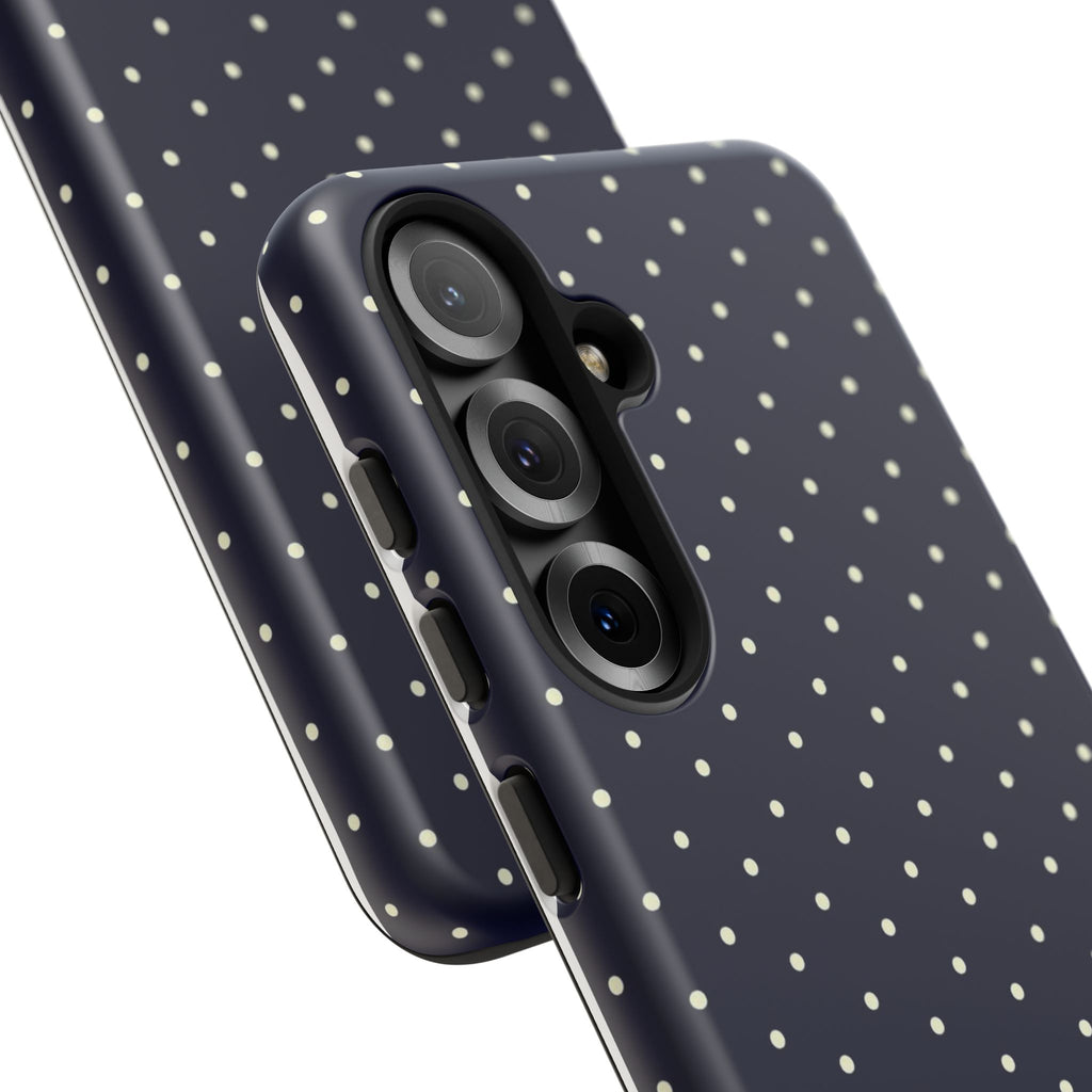Navy Polka Dots Phone Case