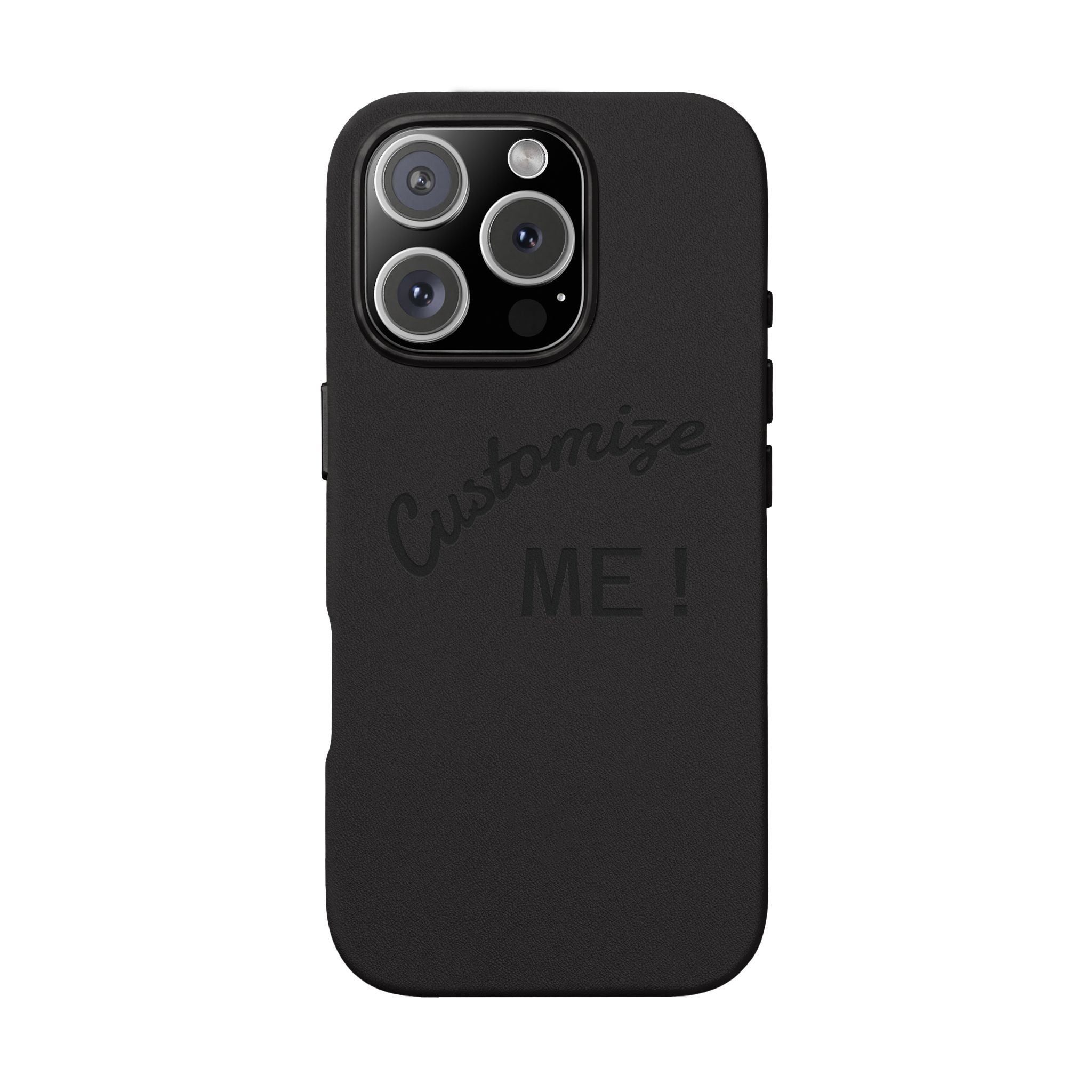 Custom Engraved PU Leather Phone Case
