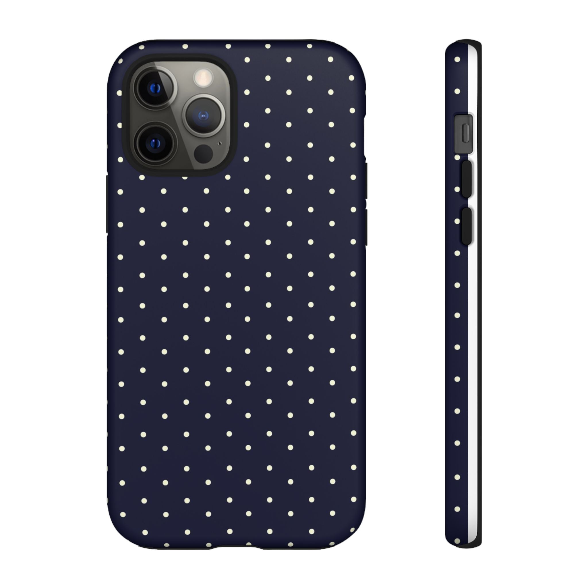 Navy Polka Dots Phone Case