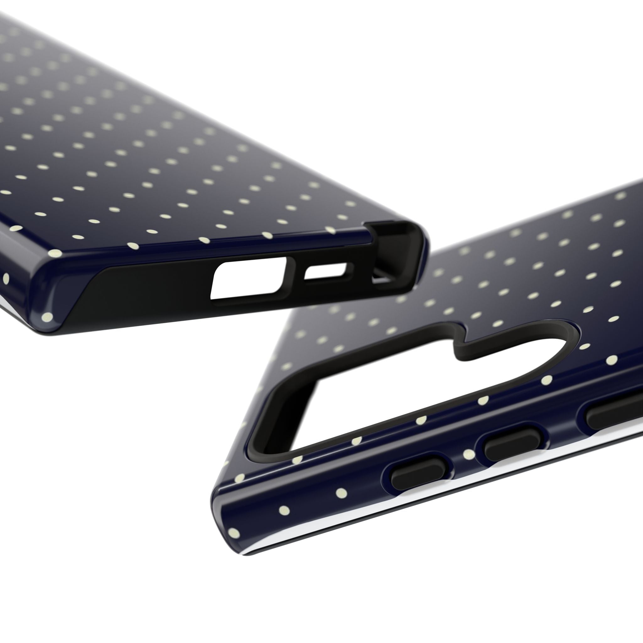 Navy Polka Dots Phone Case