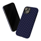 Navy Polka Dots Phone Case