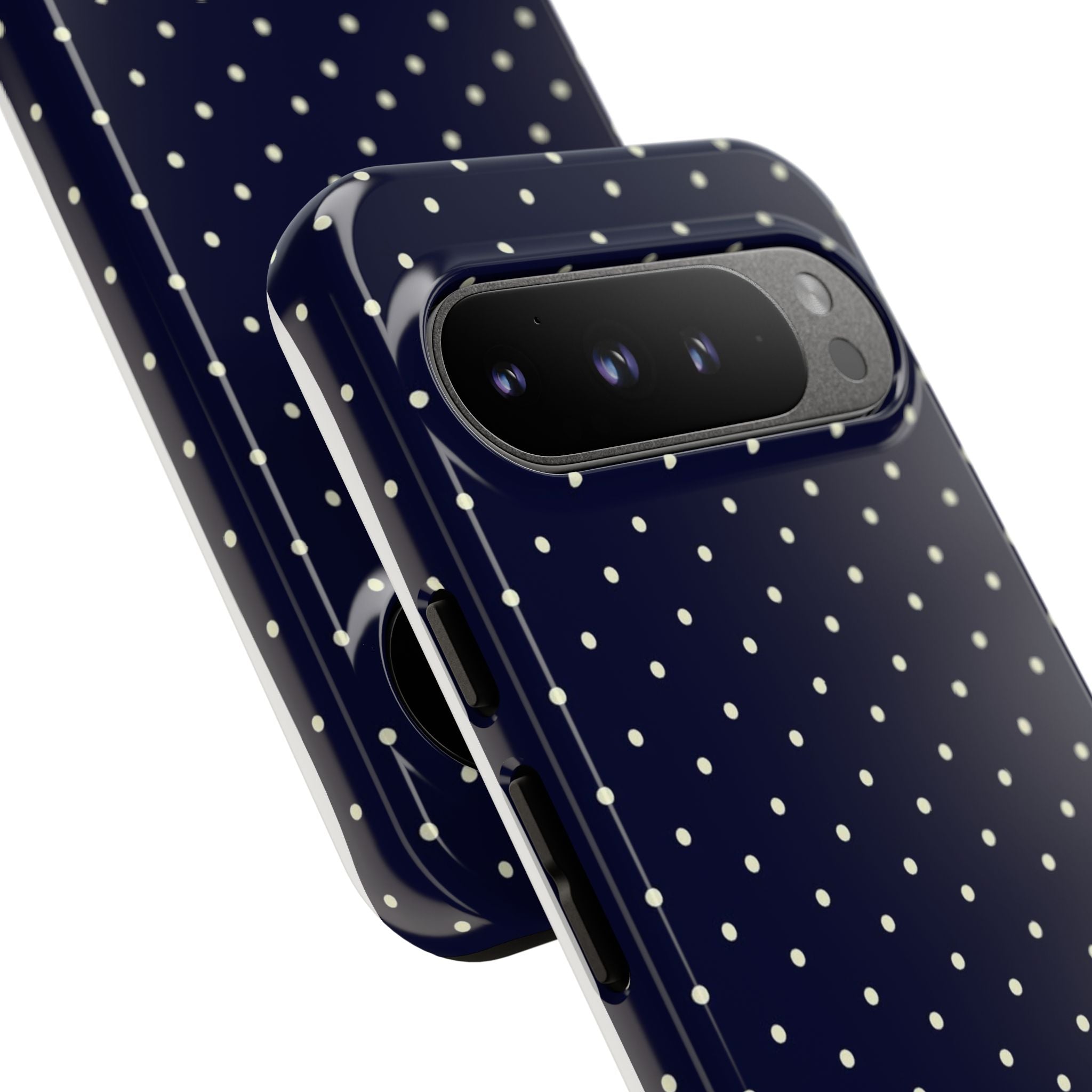 Navy Polka Dots Phone Case
