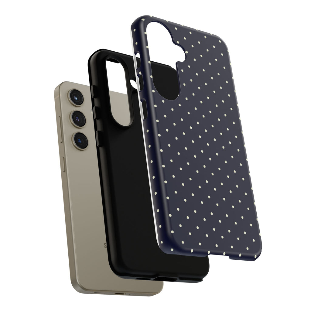 Navy Polka Dots Phone Case