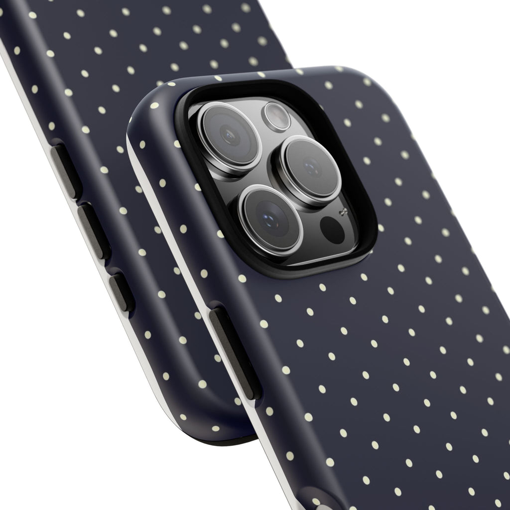 Navy Polka Dots Phone Case