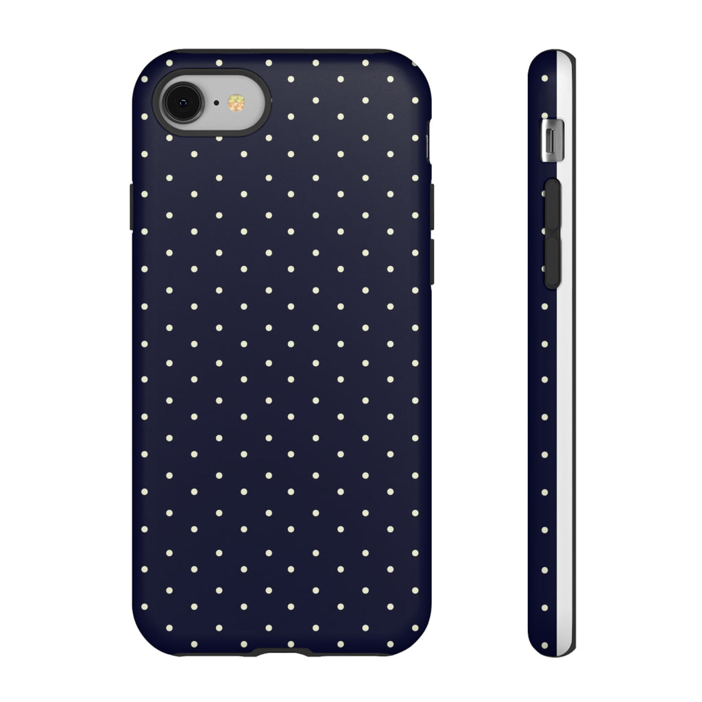 Navy Polka Dots Phone Case