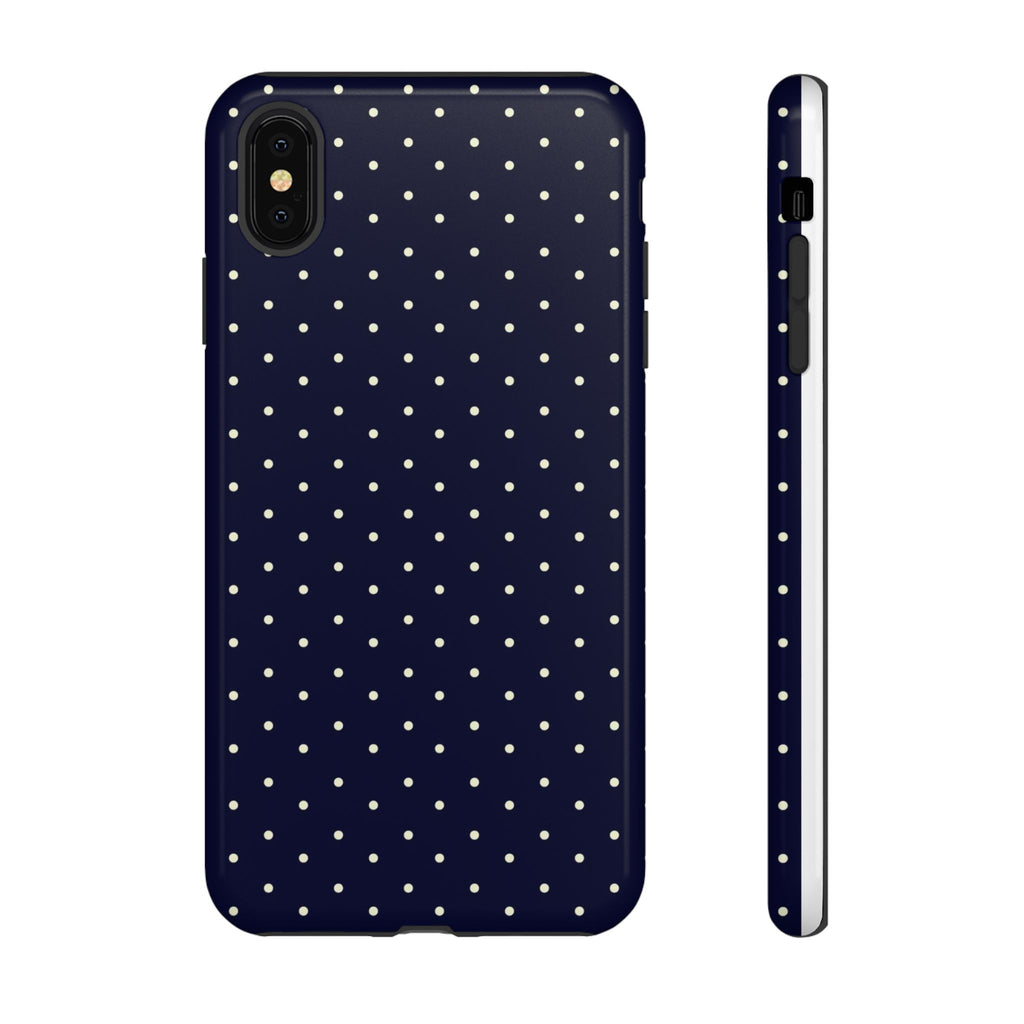 Navy Polka Dots Phone Case