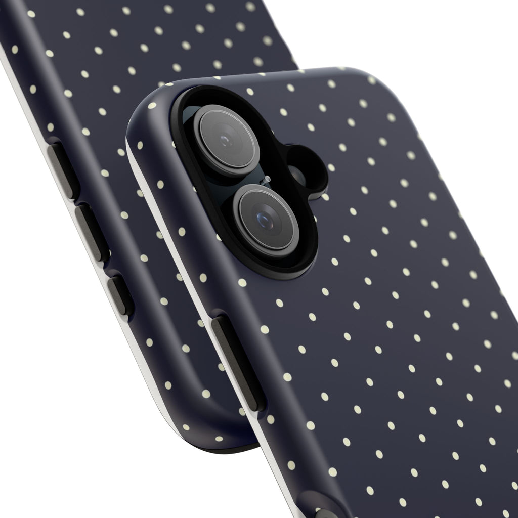 Navy Polka Dots Phone Case