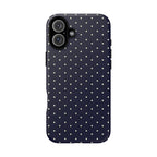 Navy Polka Dots Phone Case