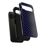 Navy Polka Dots Phone Case