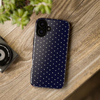 Navy Polka Dots Phone Case