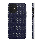 Navy Polka Dots Phone Case