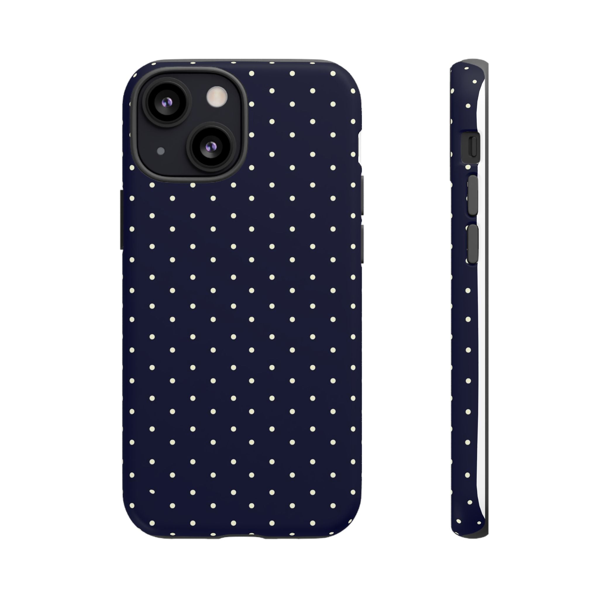 Navy Polka Dots Phone Case