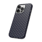 Navy Polka Dots Phone Case
