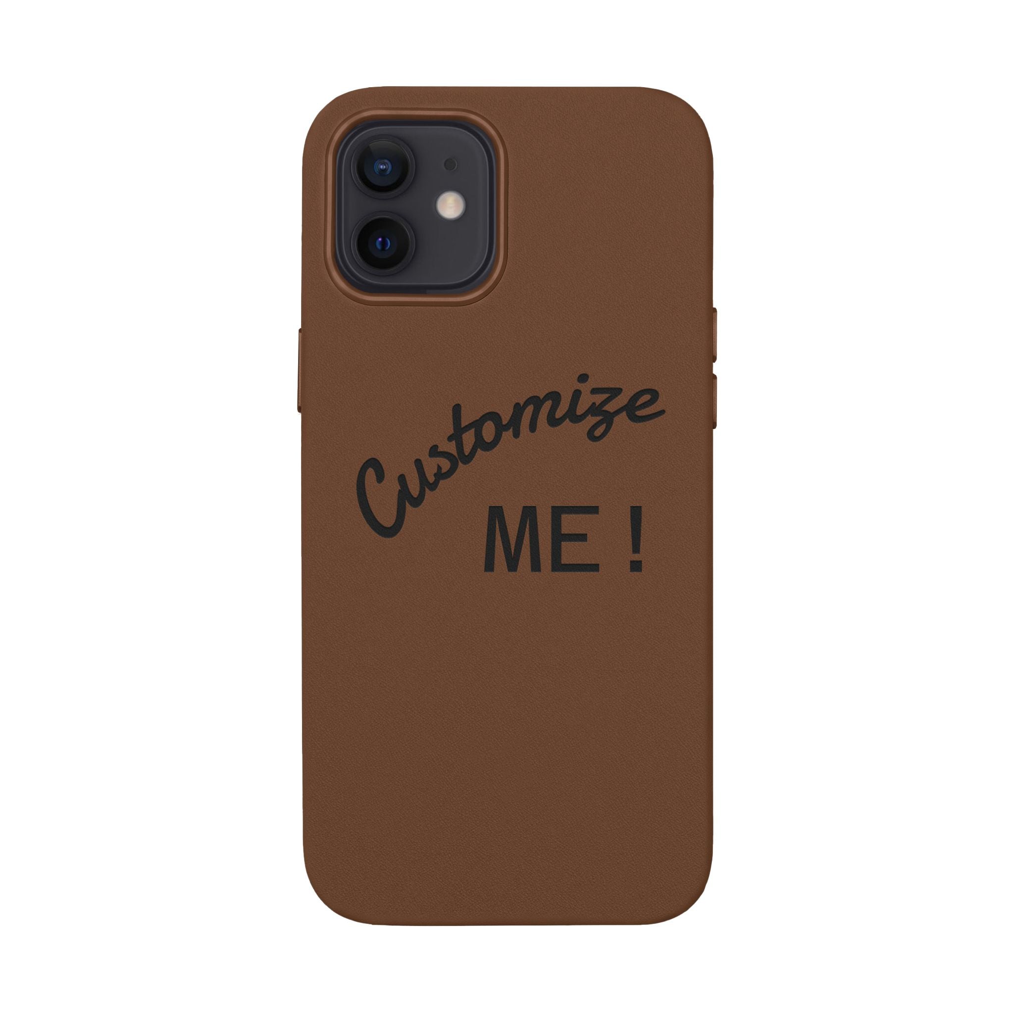 Custom Engraved PU Leather Phone Case
