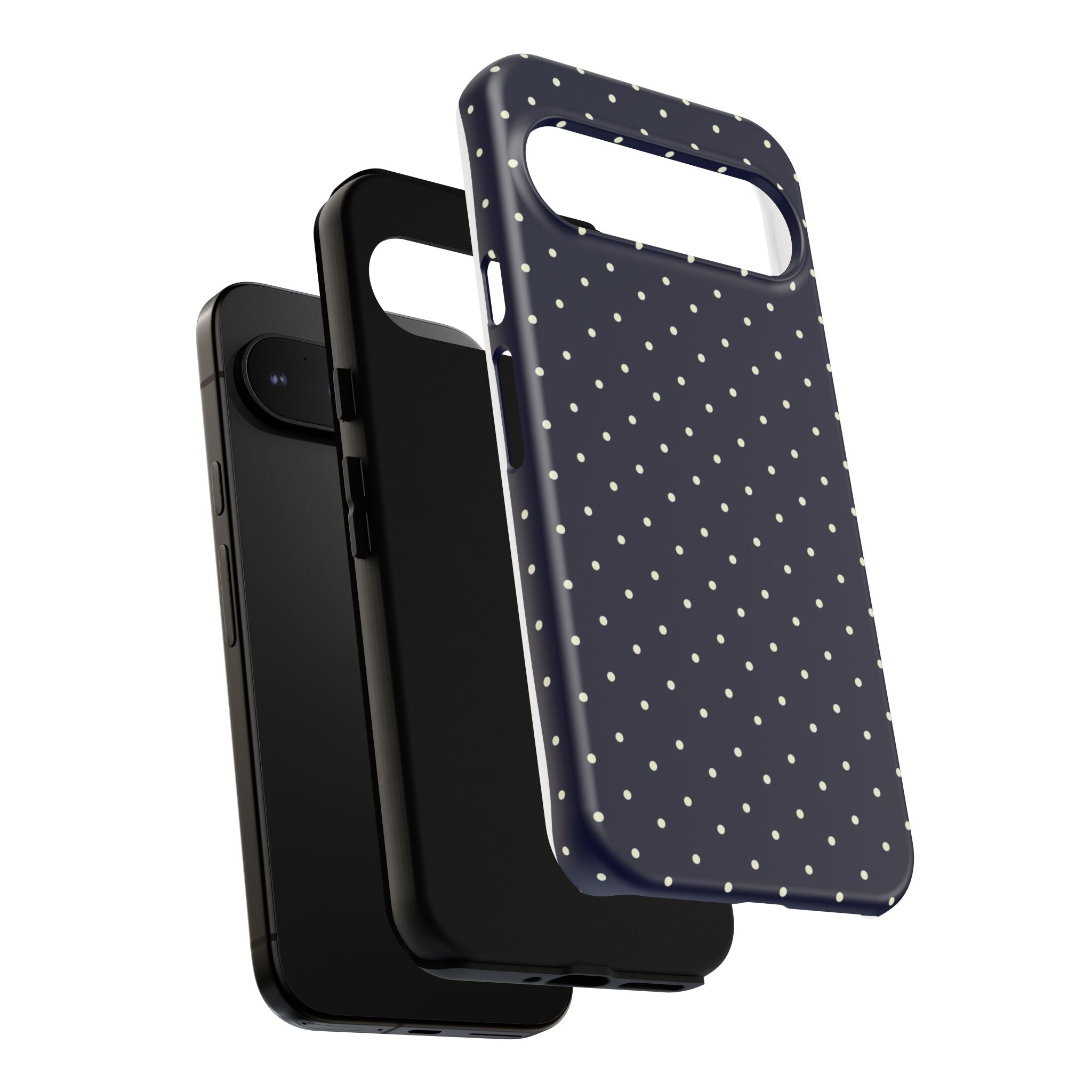 Navy Polka Dots Phone Case