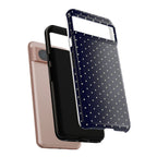 Navy Polka Dots Phone Case