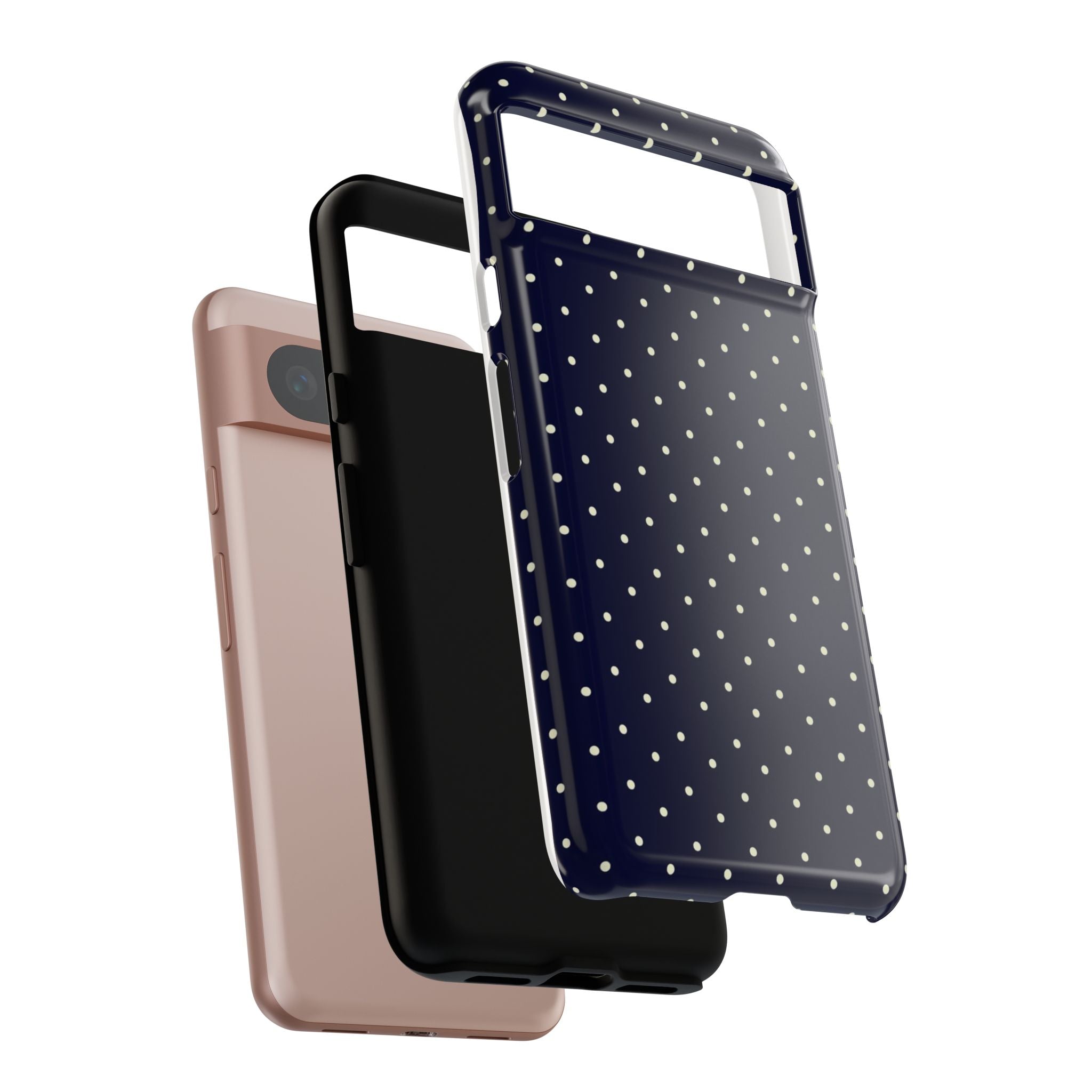 Navy Polka Dots Phone Case
