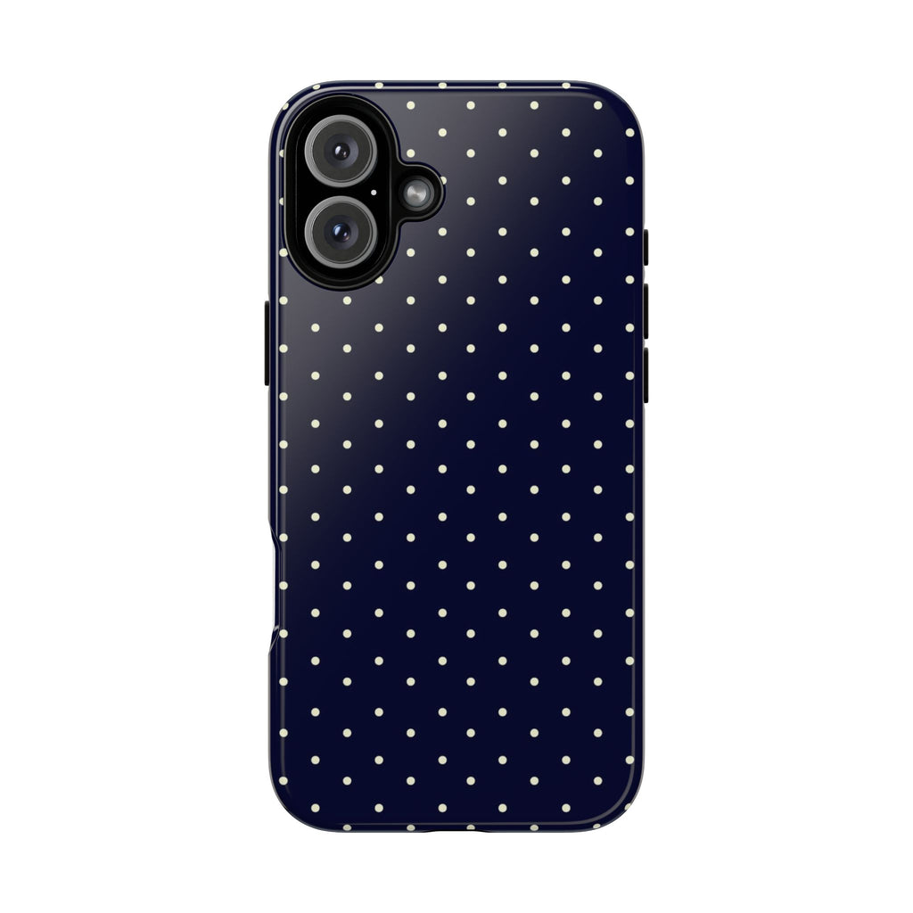 Navy Polka Dots Phone Case