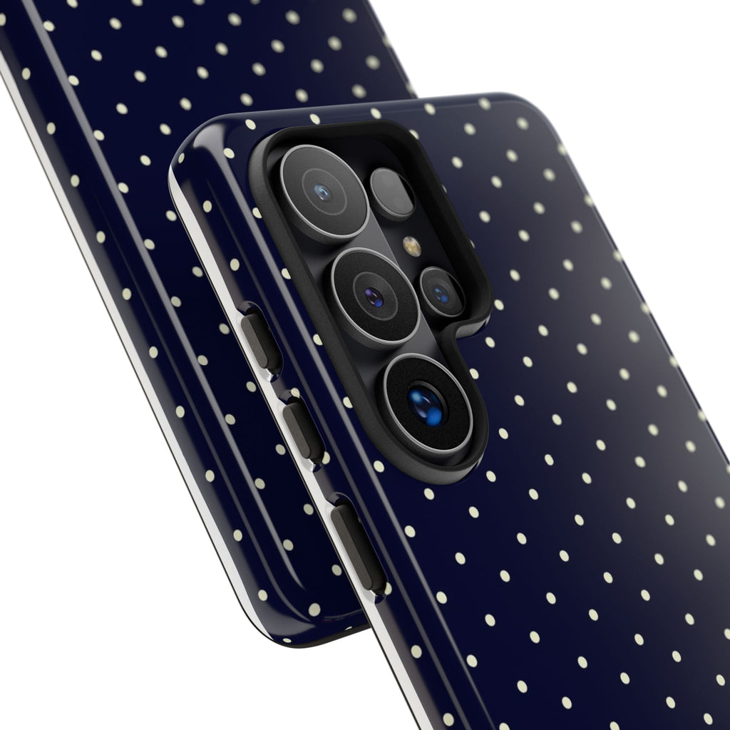 Navy Polka Dots Phone Case