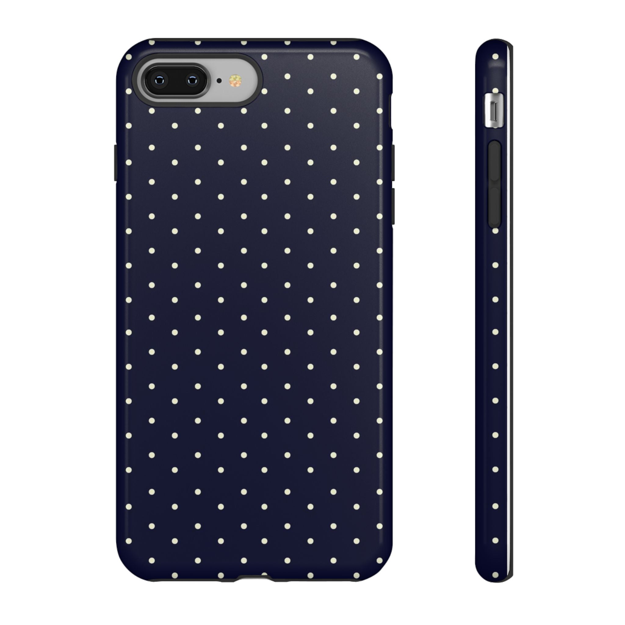 Navy Polka Dots Phone Case