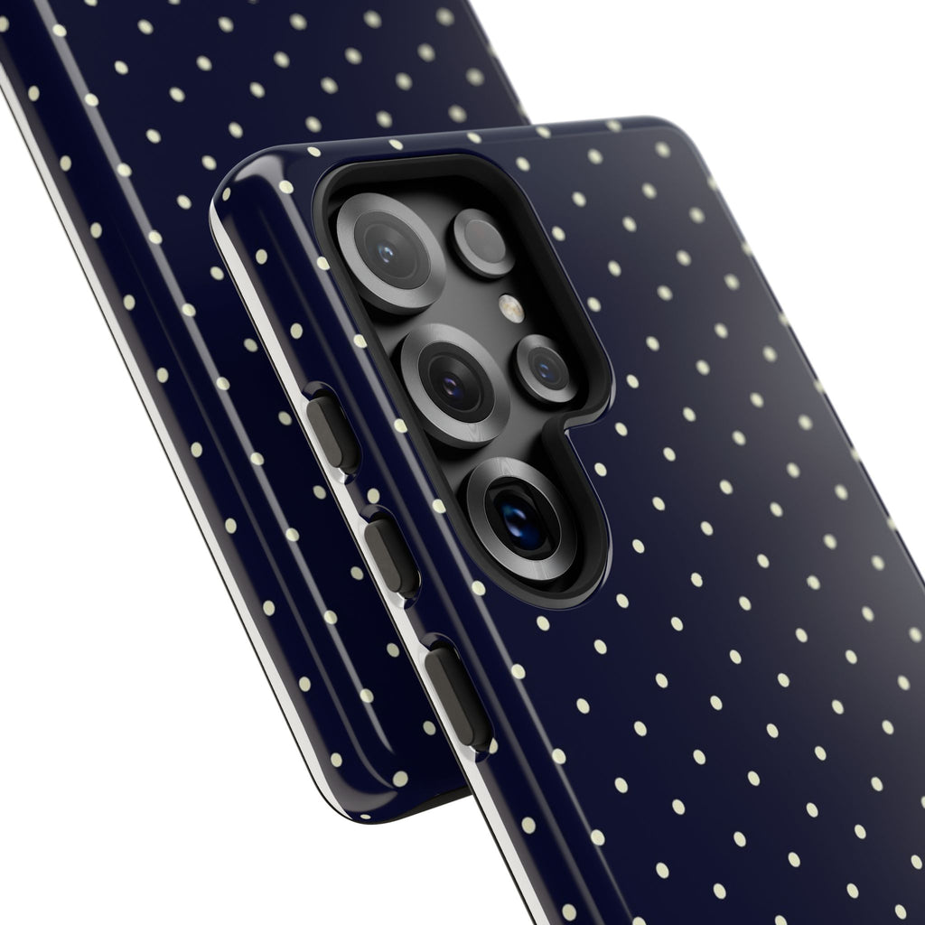 Navy Polka Dots Phone Case