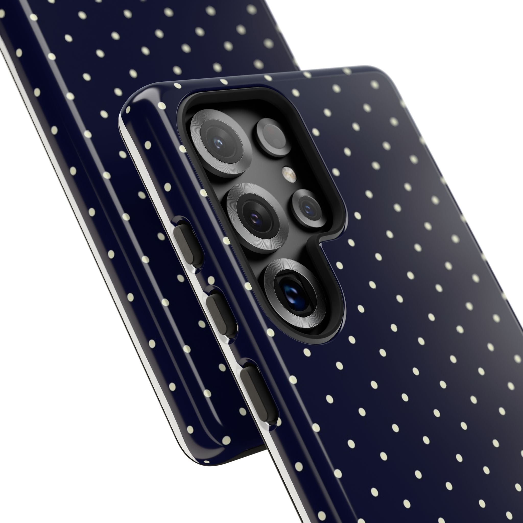 Navy Polka Dots Phone Case