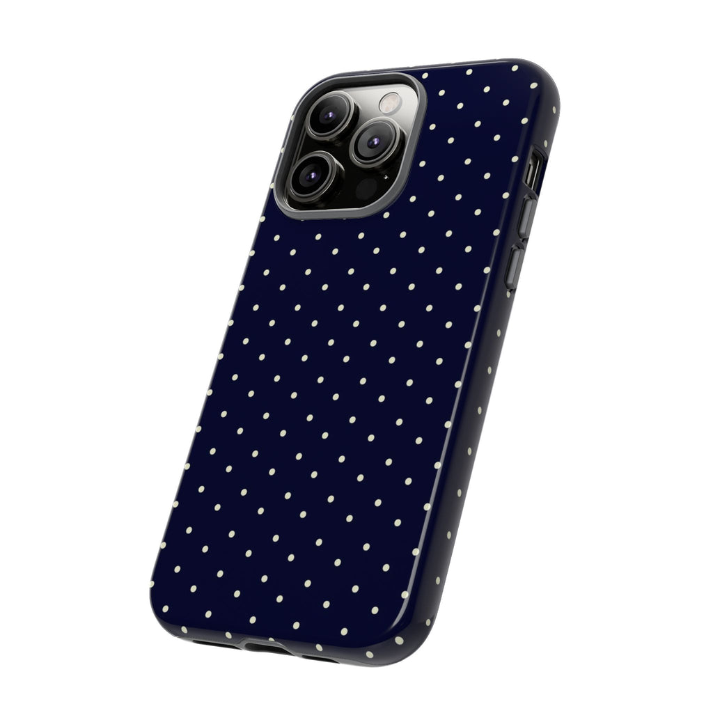 Navy Polka Dots Phone Case