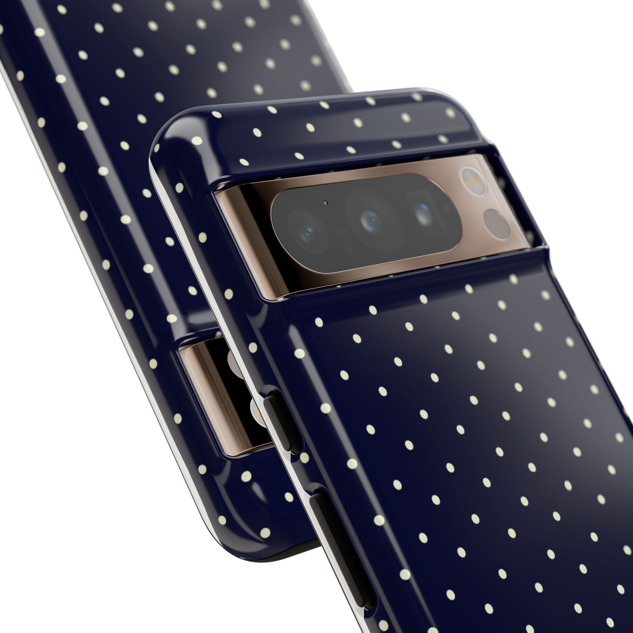 Navy Polka Dots Phone Case