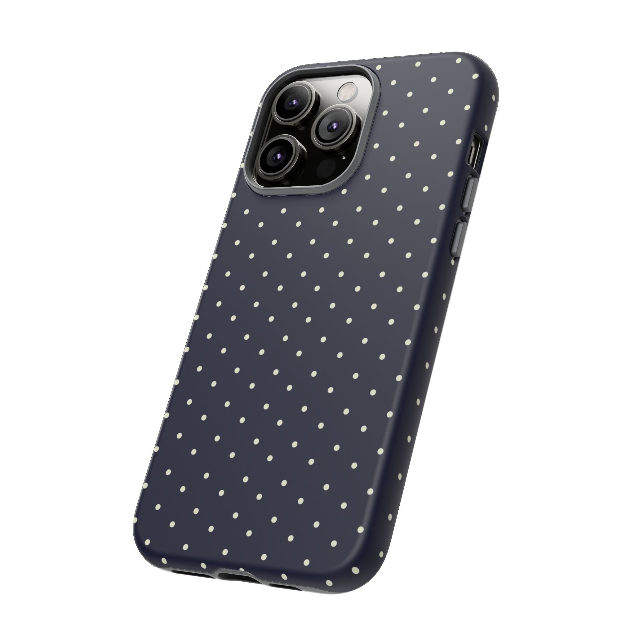 Navy Polka Dots Phone Case