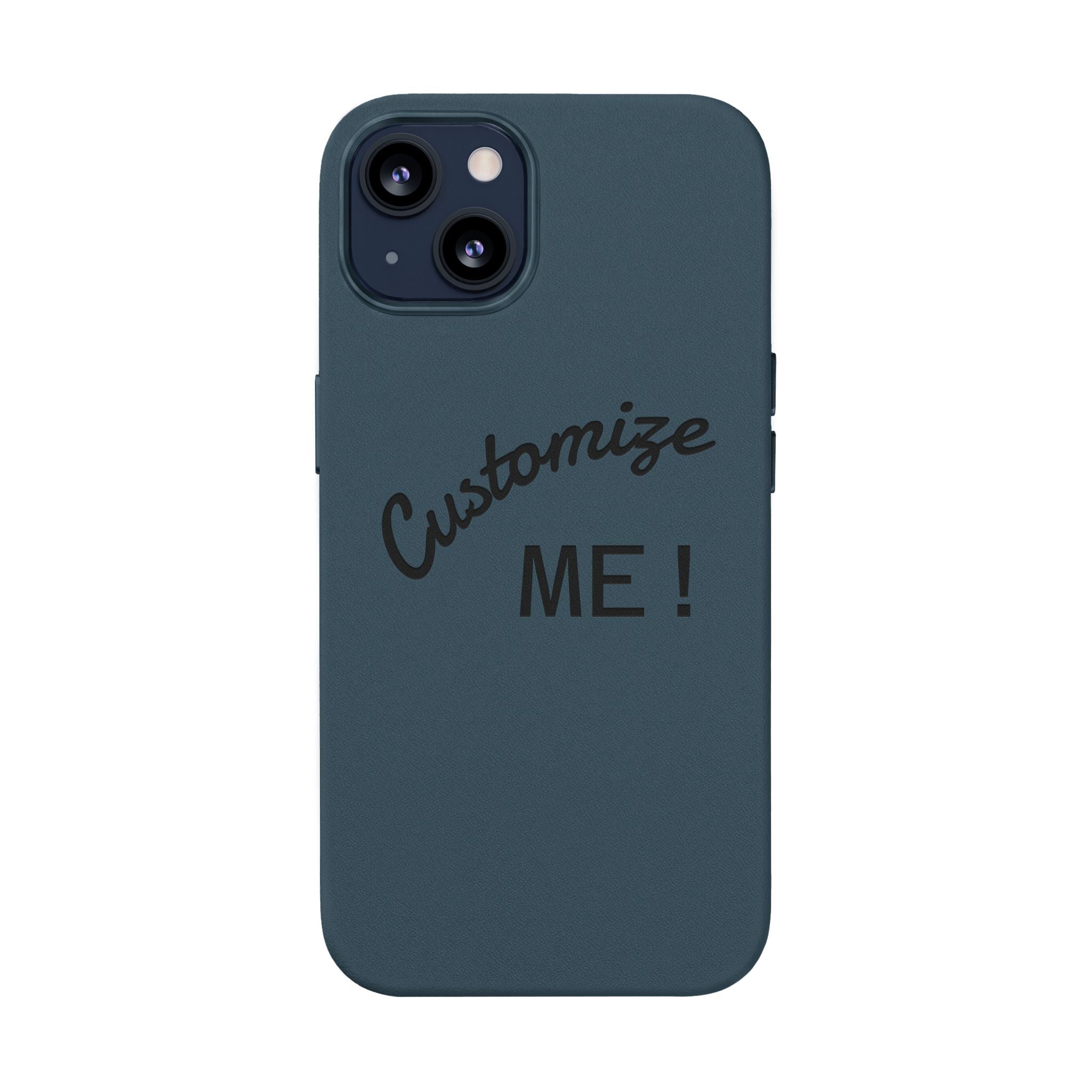 Custom Engraved PU Leather Phone Case
