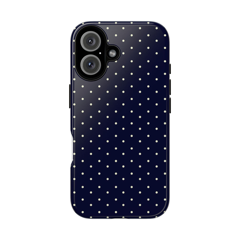 Navy Polka Dots Phone Case