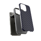 Navy Polka Dots Phone Case
