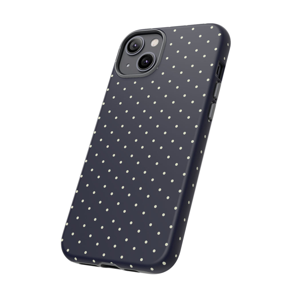 Navy Polka Dots Phone Case