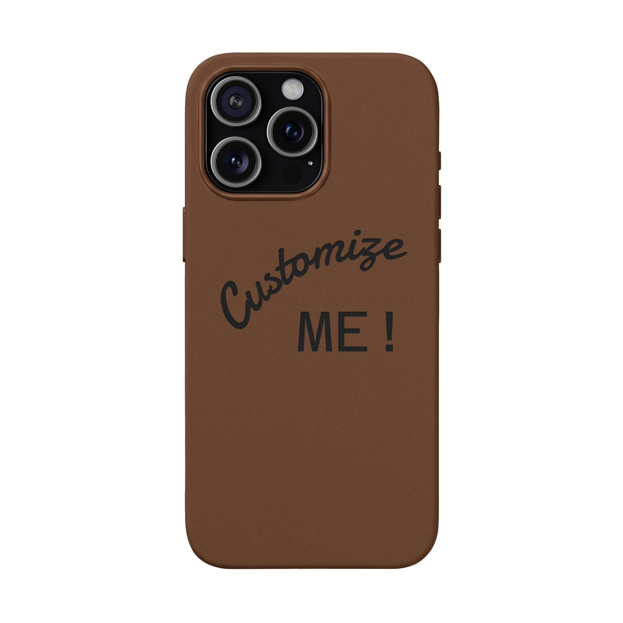 Custom Engraved PU Leather Phone Case