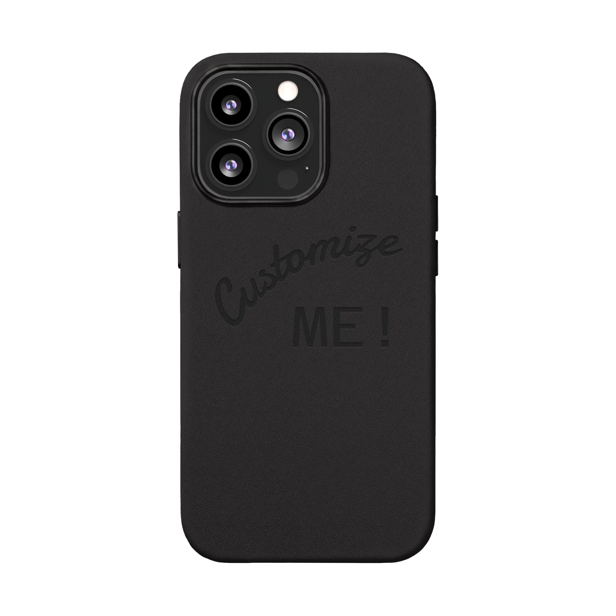 Custom Engraved PU Leather Phone Case