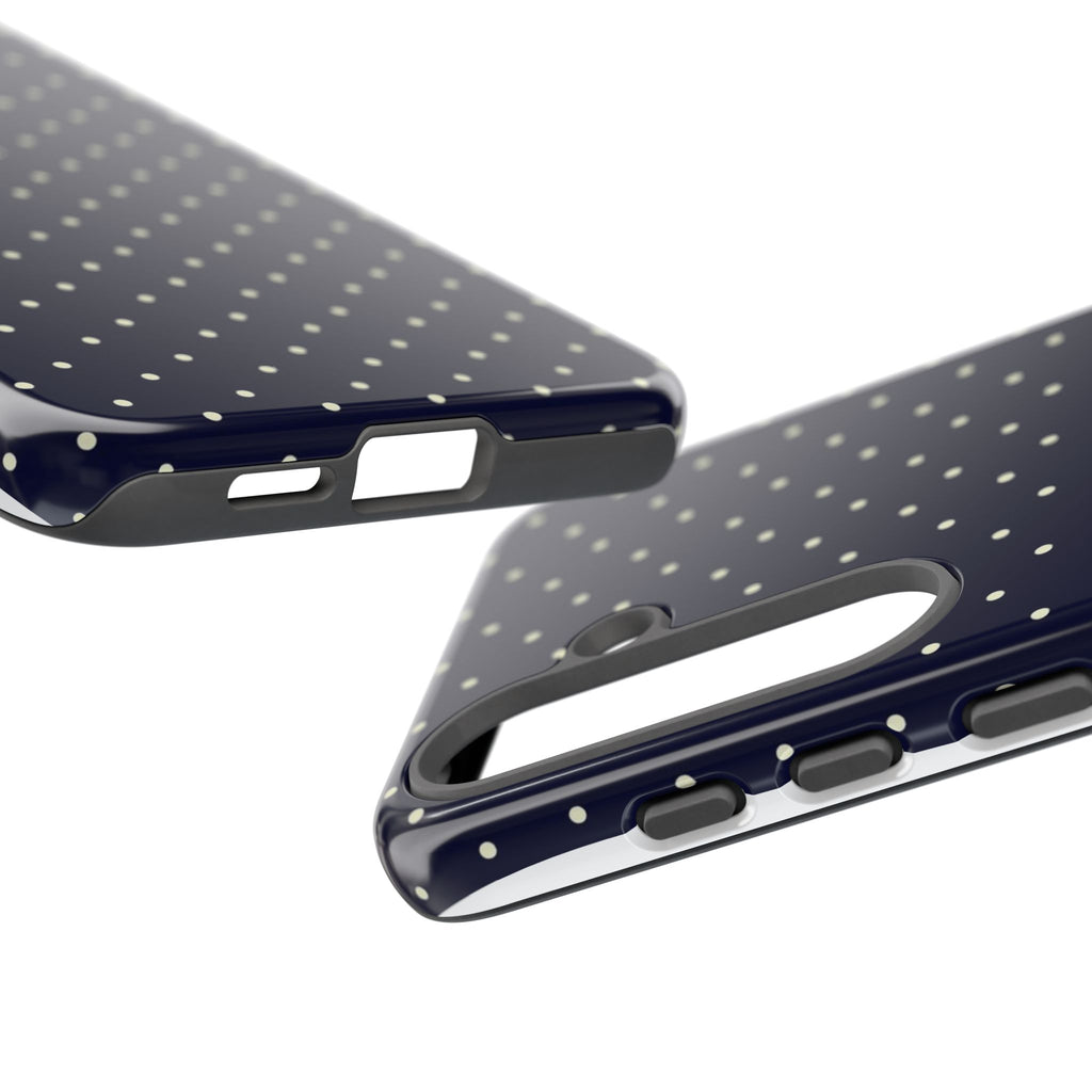 Navy Polka Dots Phone Case
