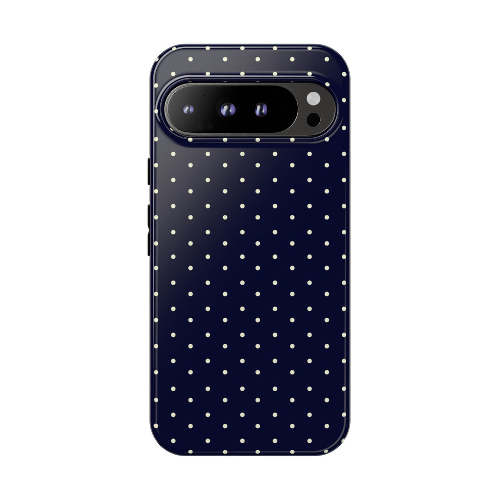 Navy Polka Dots Phone Case
