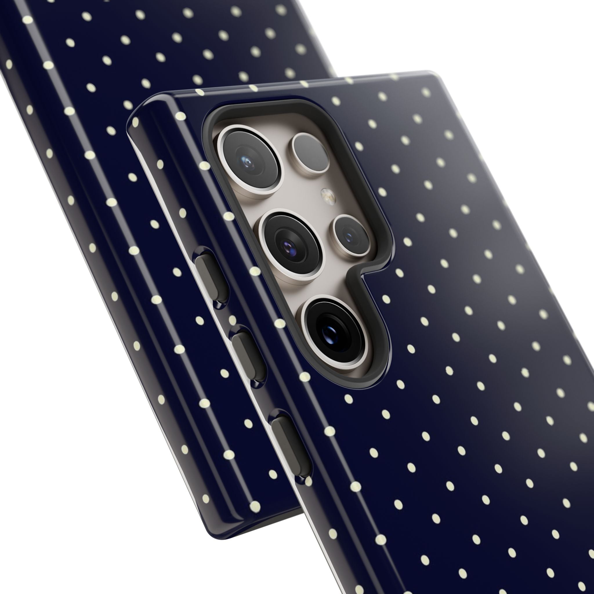 Navy Polka Dots Phone Case