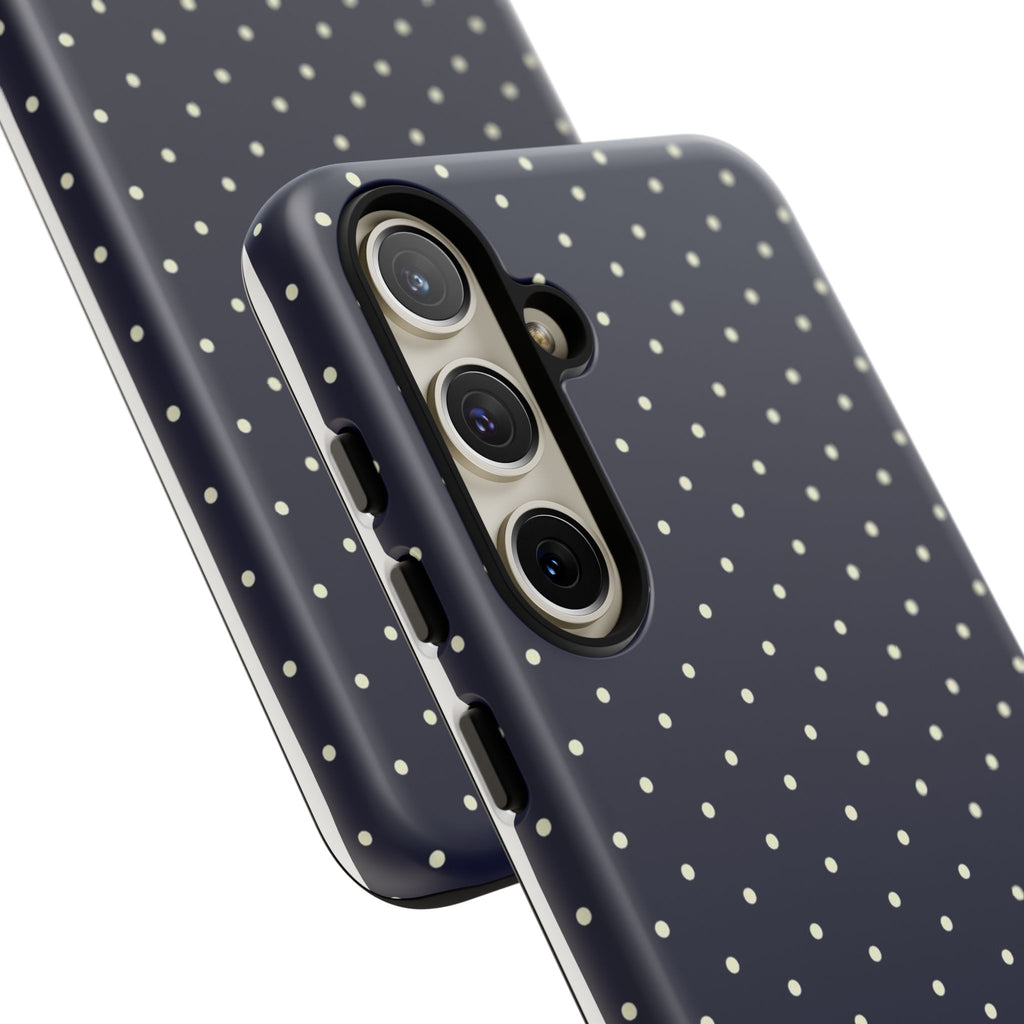 Navy Polka Dots Phone Case