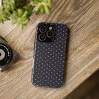 Navy Polka Dots Phone Case